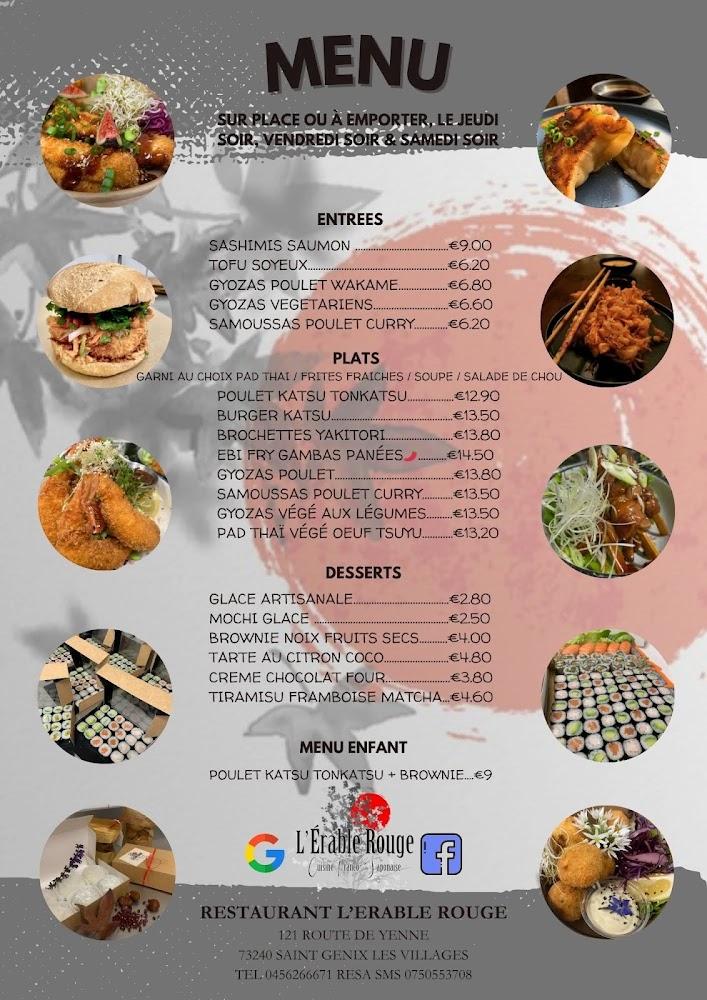 L’Érable Rouge - Menu Image 1